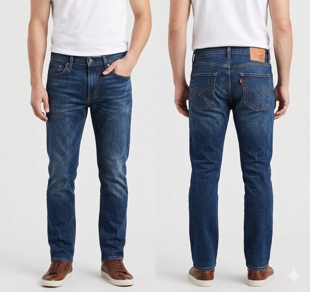 Levi's 511 Jeans Medium Dark Wash blue Men's Size 32 x 34 Slim Fit Jeans